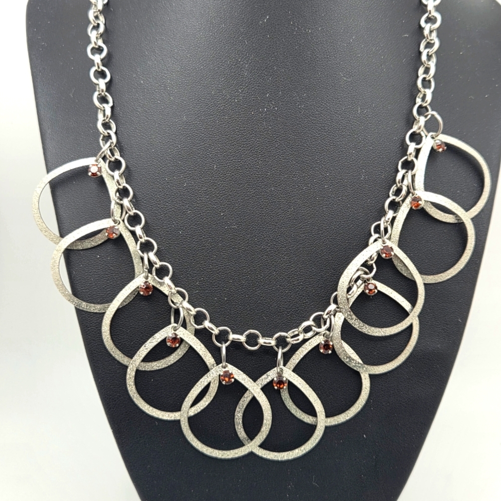 Paparazzi Silver Necklace with Red Accents